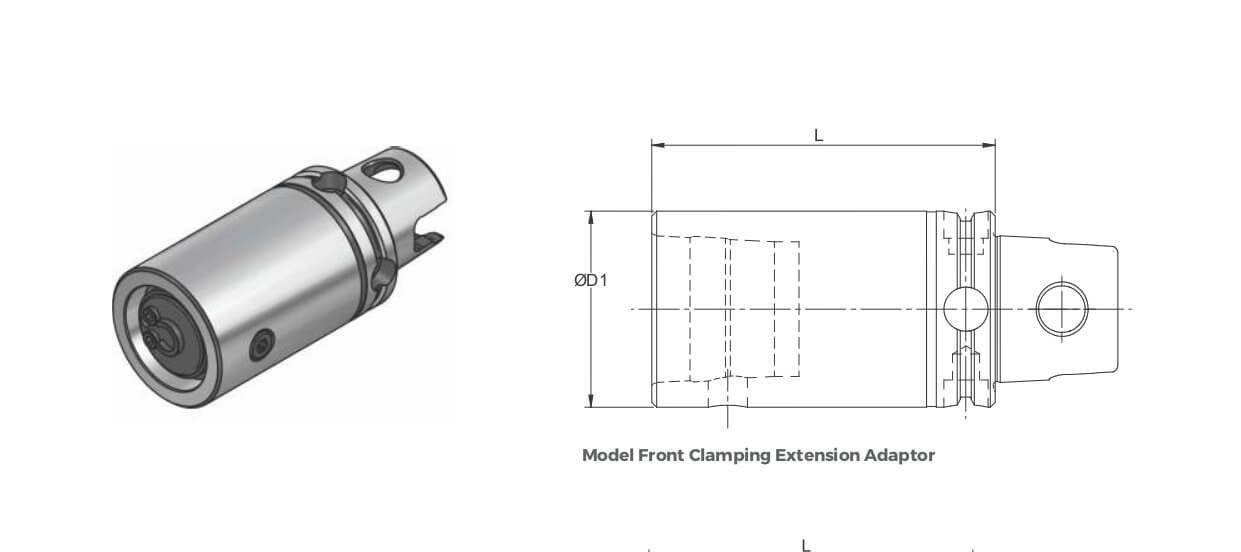 TMT40TS Front Clamping Extension Adaptor Dia 60 L 40 (Compatible with KM40TS™)